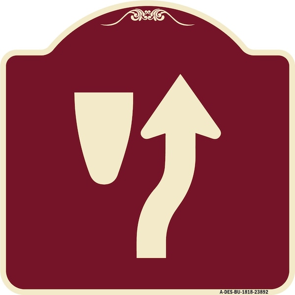 Signmission Keep Right Graphic Only Heavy-Gauge Aluminum Architectural Sign, 18" x 18", BU-1818-23892 A-DES-BU-1818-23892 - main
